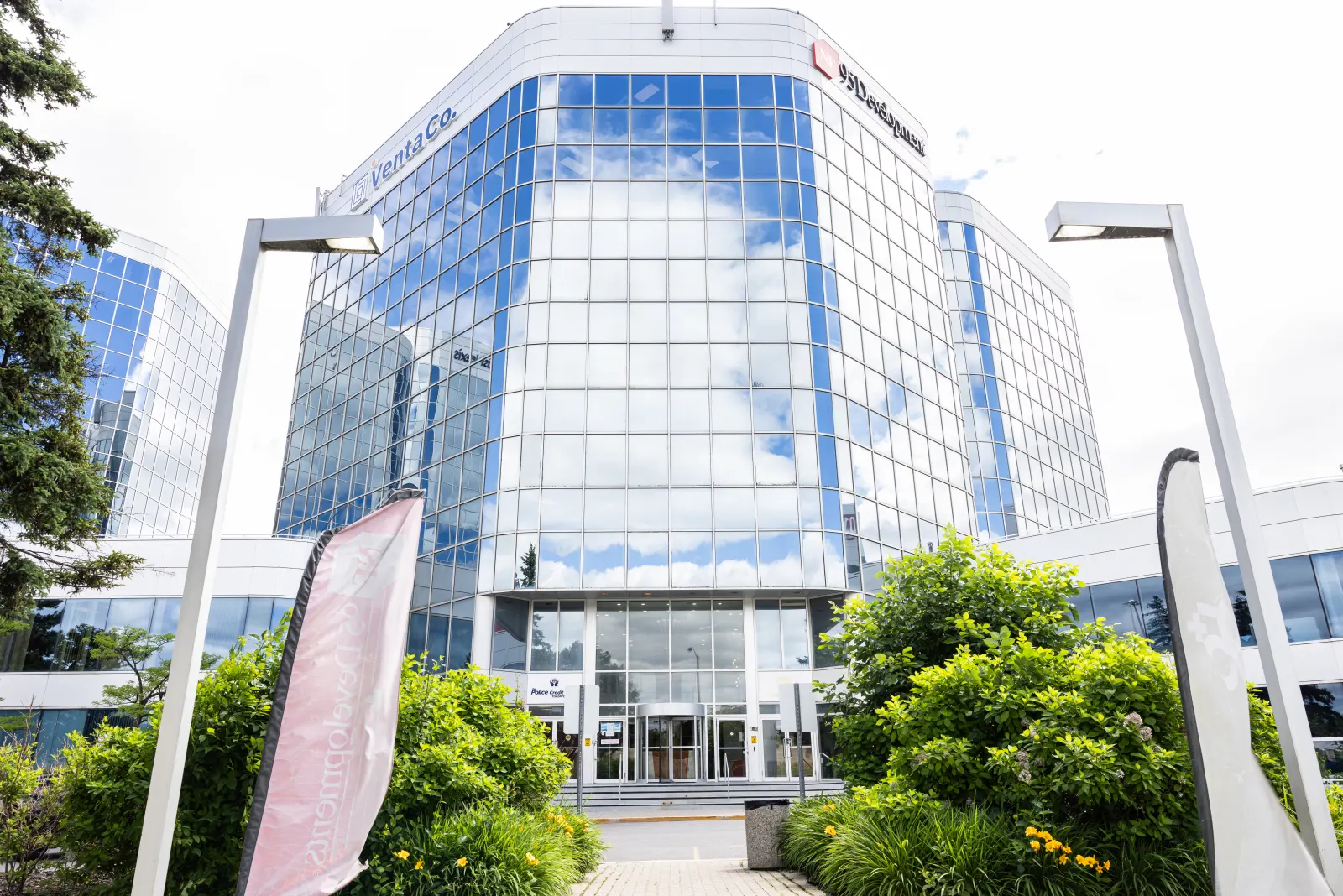 Exterior of the Optima Eye Care building
